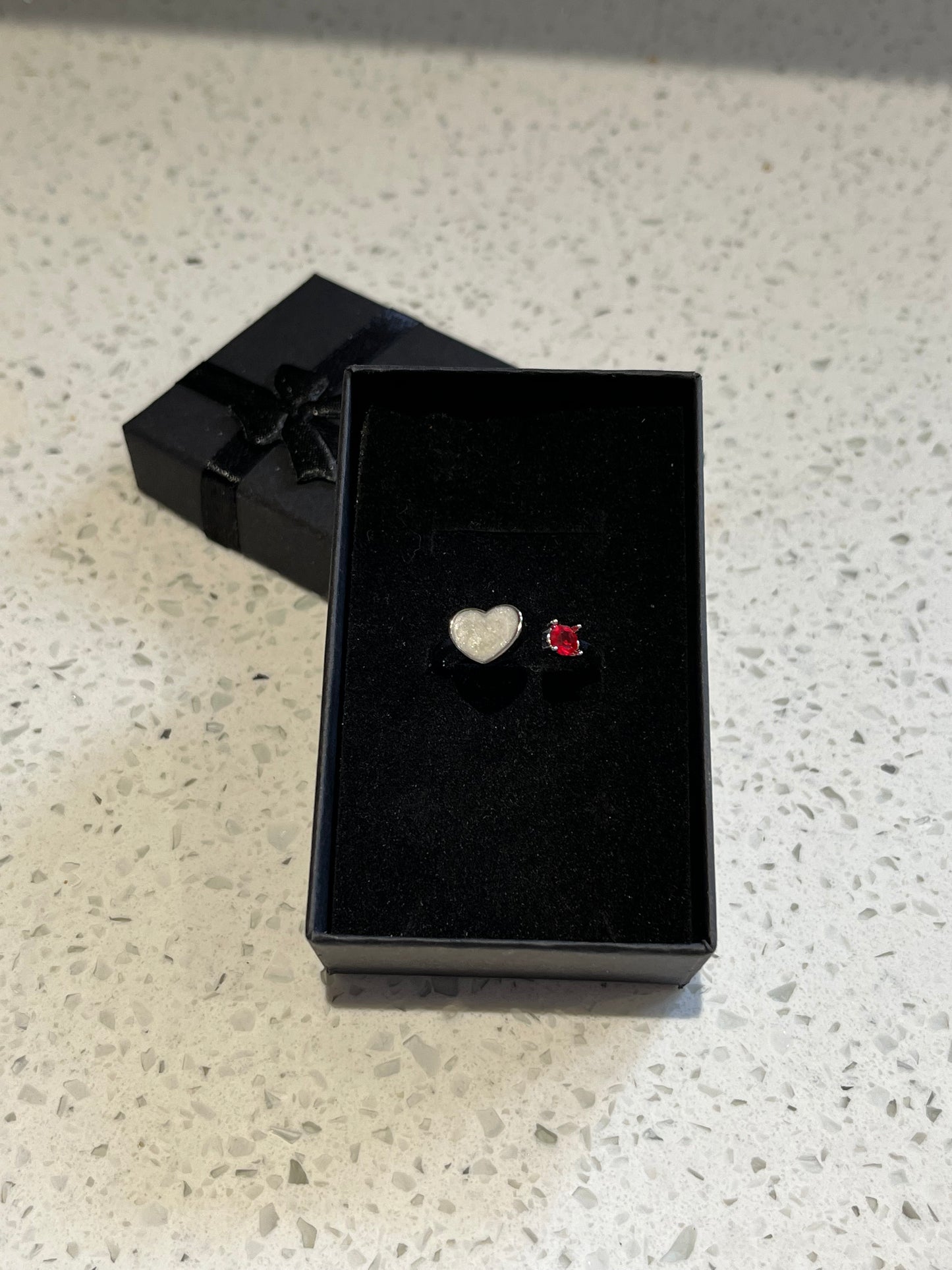 Heart & Birthstone Memorial Ring