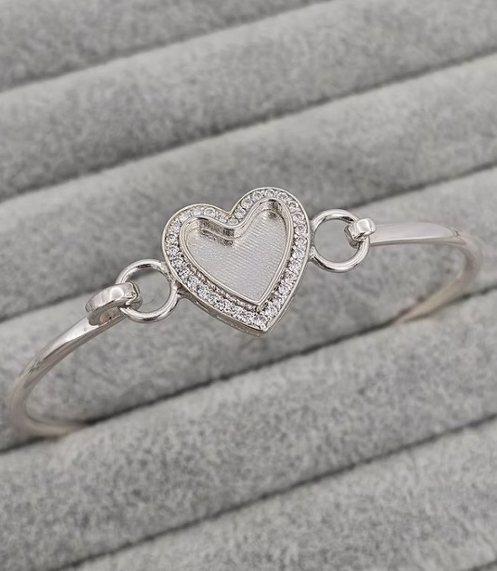 Heart Halo Memorial Bangle