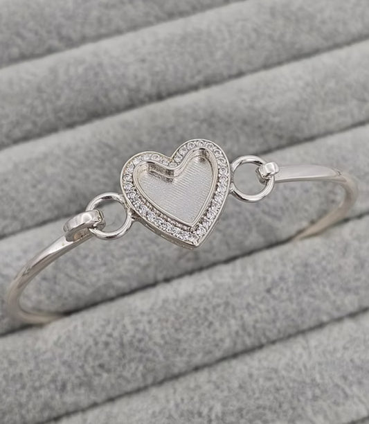Heart Halo Memorial Bangle