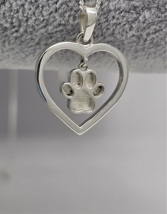 Dangle Paw Print Necklace