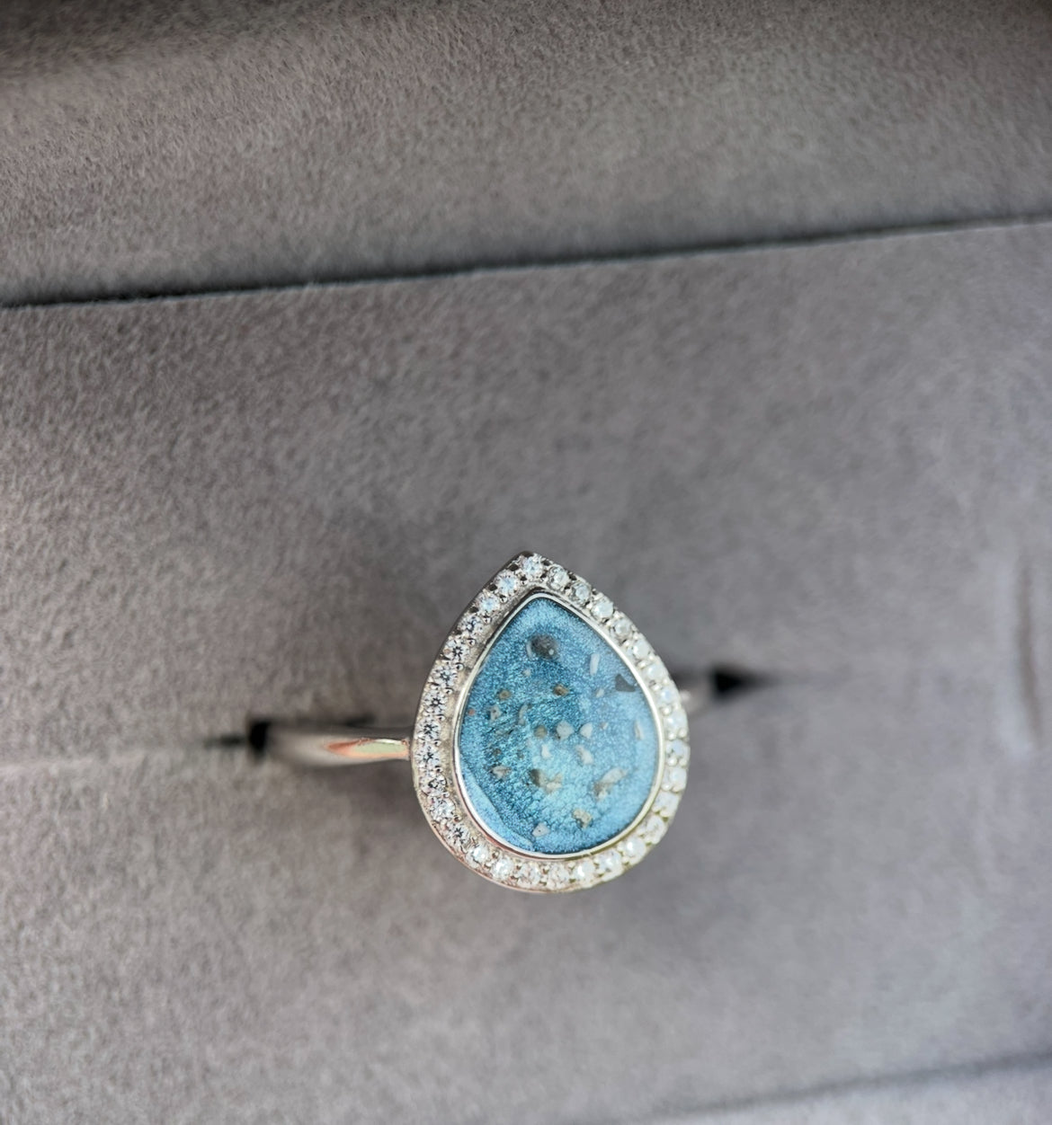Teardrop Halo Ring