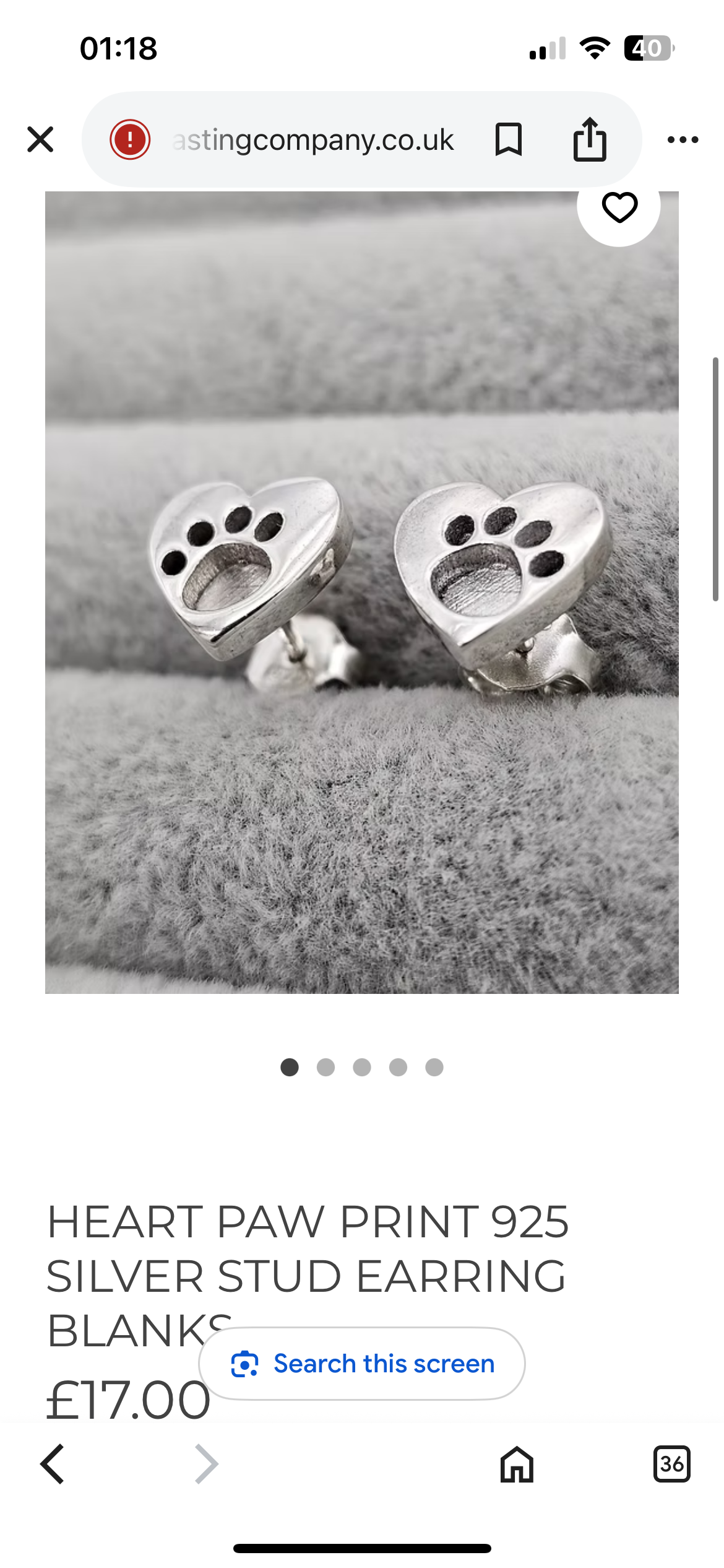 Paw Print Earrings