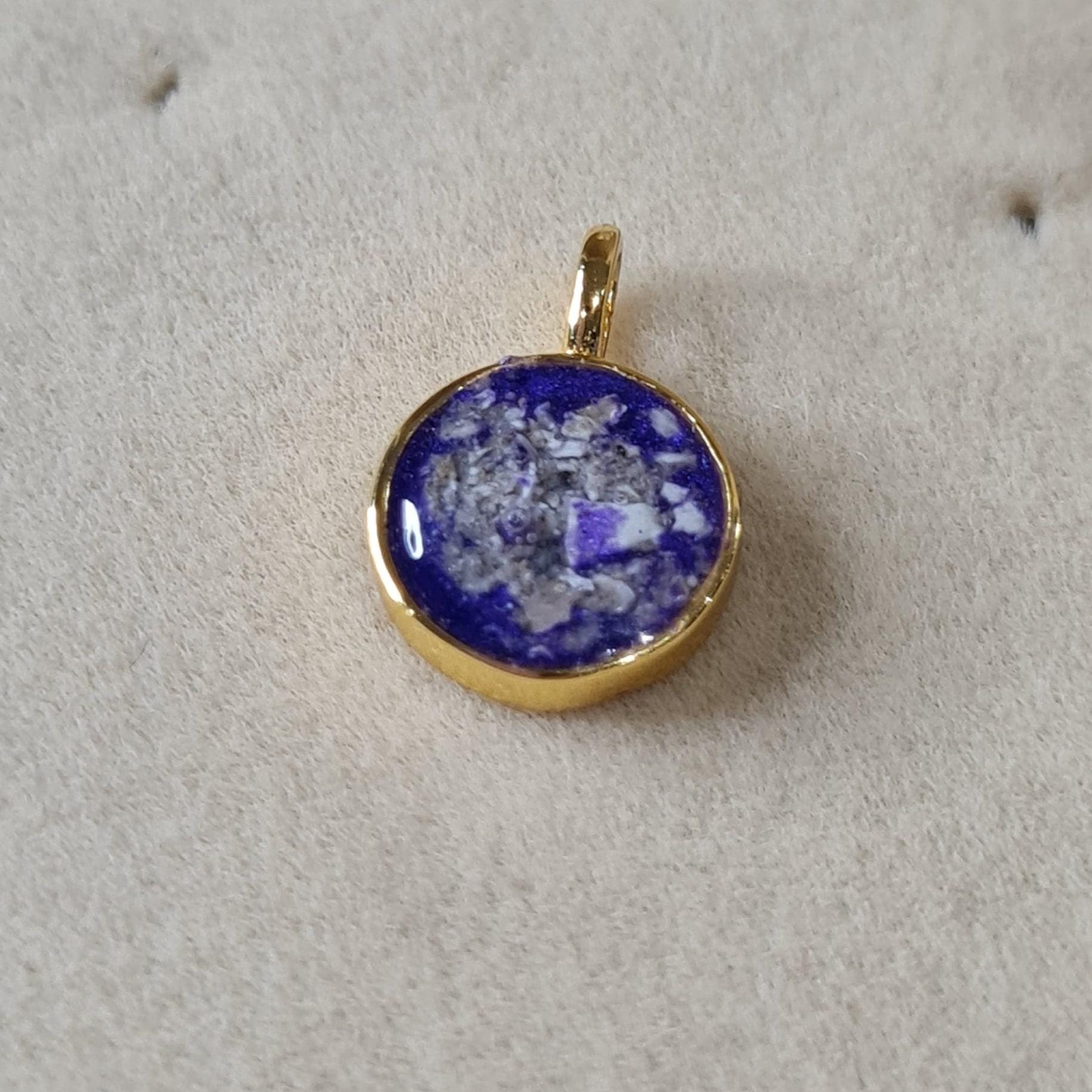 Personalised Cremation Ashes Resin Necklace – Custom Memorial Pendant with Sterling Silver Chain – Breastmilk Keepsake Jewellery
