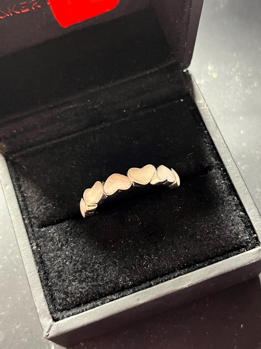 Breastmilk Heart Stacker Eternity Keepsake Ring, Memorial Ring, Cremation Ring, Inclusion Ring