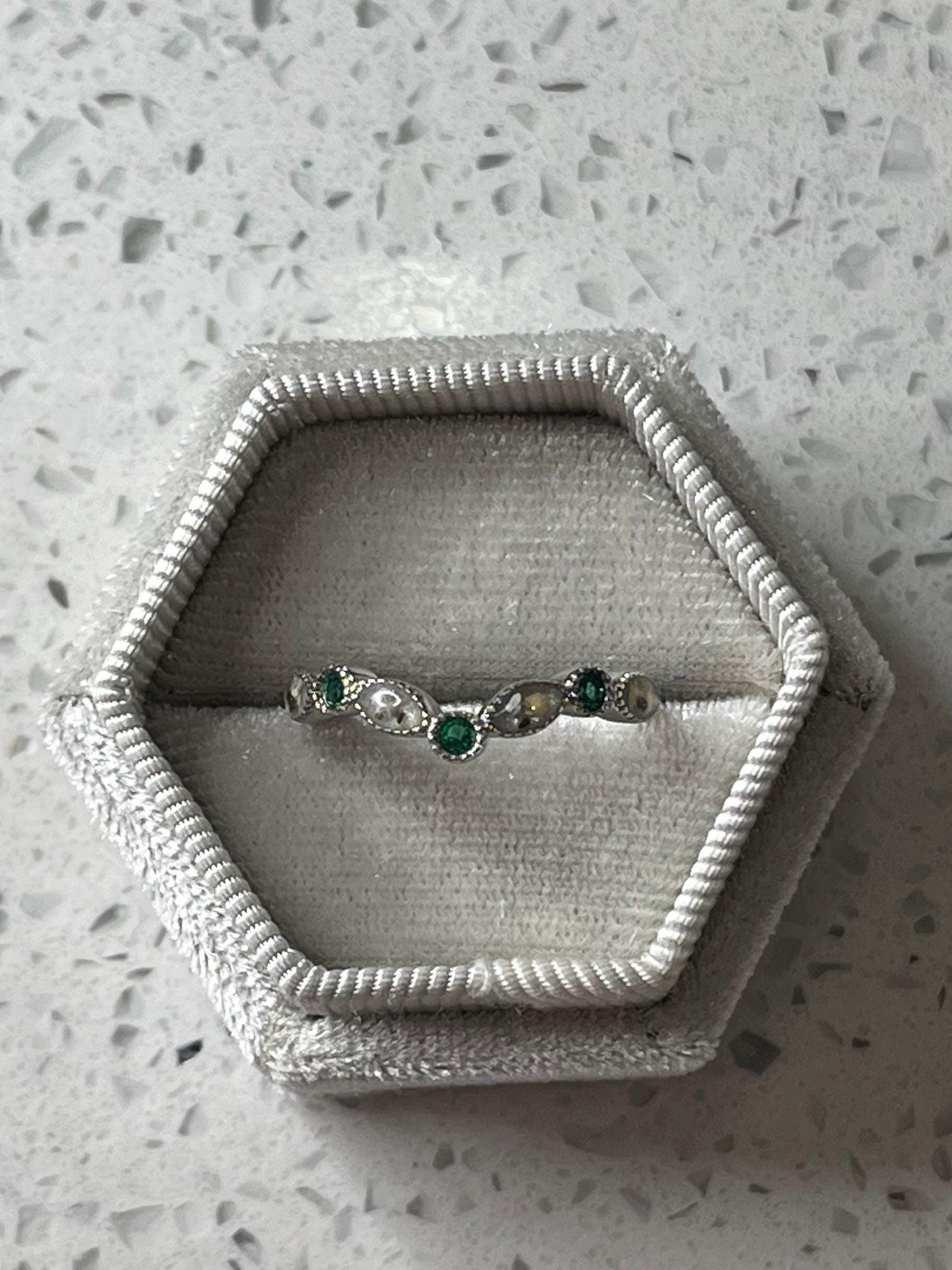 Custom Birthstone Ring with Breastmilk or Ashes – Sterling Silver Keepsake Jewellery – Breastfeeding or Memorial Gift
