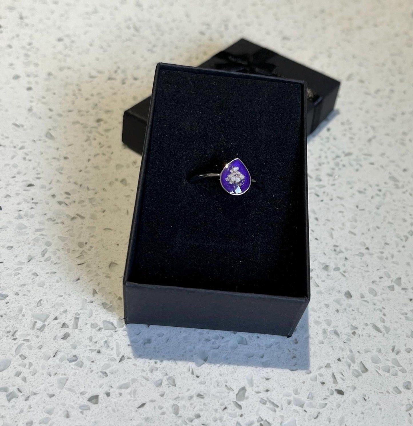 Teardrop Breastmilk Stacker Eternity Keepsake Ring, Memorial, Cremation Ring, Ashes Ring, multiple birthstone, gift for breastfeeding mum