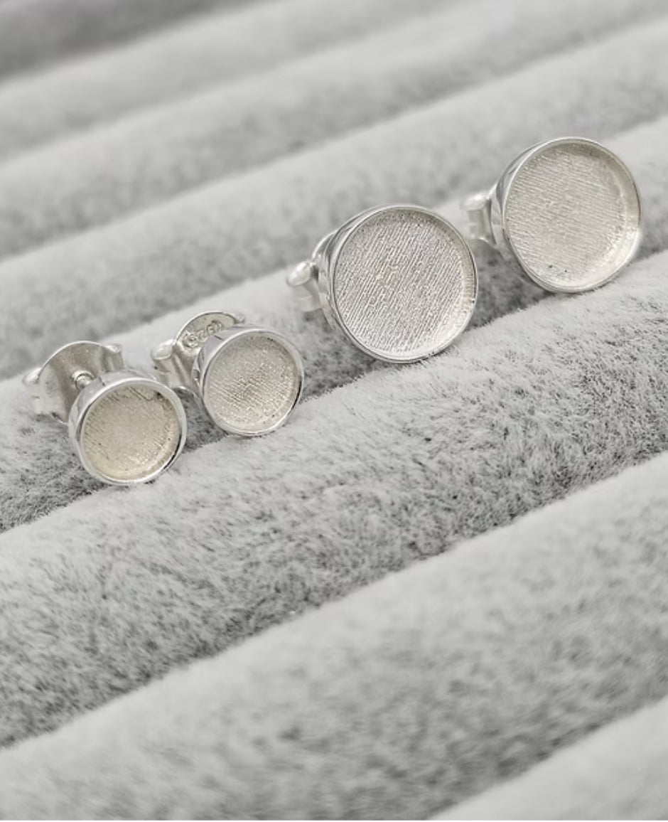 Round Stud Earrings