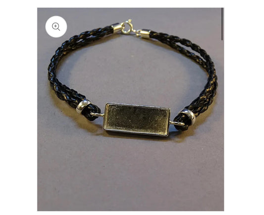 Men’s Leather Keepsake Bracelet